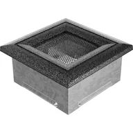 Akcesoria kominkowe - Kratki.pl KRATKA KOMINKOWA OSKAR CZARNO-SREBRNA 110X110 MM 11OCS - miniaturka - grafika 1