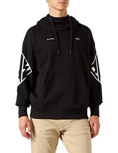 G-STAR RAW Męska bluza z kapturem z długim rękawem, Black (Dk Black A613-6484), XXL - Bluzy męskie - miniaturka - grafika 1