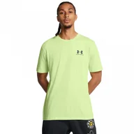 Koszulki sportowe męskie - Męski t-shirt z nadrukiem Under Armour UA M Sportstyle LC SS - zielony - UNDER ARMOUR - miniaturka - grafika 1