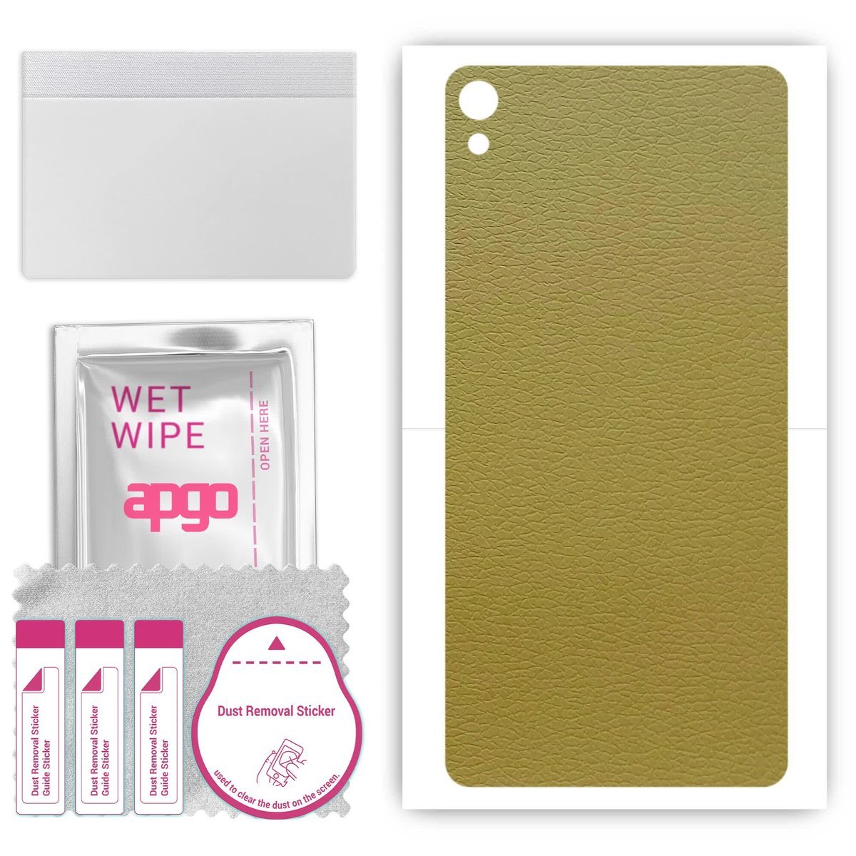 Folia naklejka skórka strukturalna na TYŁ do Sony Xperia E5 - Skóra Oliwkowa - apgo SKINS