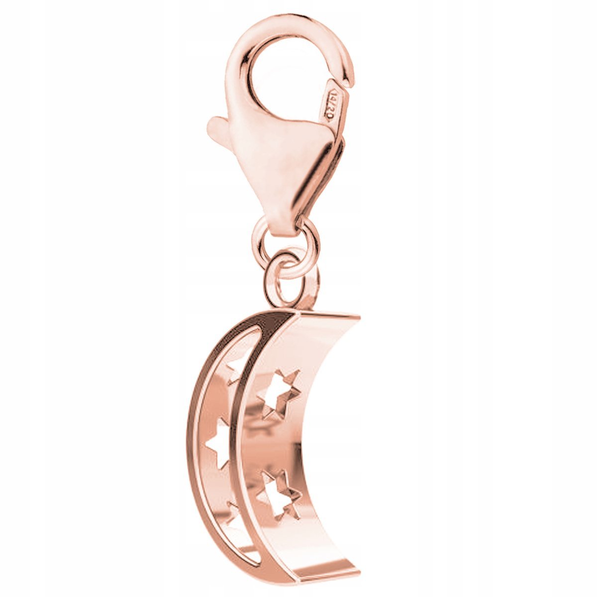 Zawieszka Pozłacana z Księżycem Moon Noc Półksiężyc Księżyc SREBRO 925