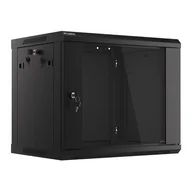 Szafy rack - Lanberg Szafa 19" 9U, czarna FLAT PACK WF01-6409-10B - miniaturka - grafika 1