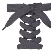 Akcesoria obuwnicze - Grafitowe sznurowadła do butów płaskie klasyczne 11 mm długość 180 cm - miniaturka - grafika 1