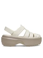Sandały damskie - Crocs Sandały Stomp Fisherman Sandal 209938 Szary - miniaturka - grafika 1