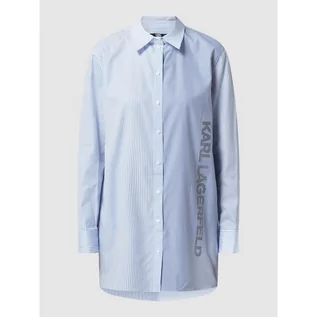 Koszule damskie - Bluzka koszulowa z popeliny - Karl Lagerfeld - grafika 1