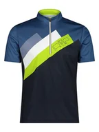 Koszulki sportowe męskie - CMP Koszulka kolarska w kolorze czarno-niebieskim - miniaturka - grafika 1