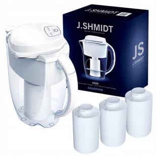 Dzbanek filtrujący Aquaphor J.Shmidt 500 biały 3 filtry JS500 w zestawie - Dzbanki filtrujące - miniaturka - grafika 1