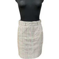 Spódnice - InWear Spódnica Midi Wygodna Stylowa Elegancka Szara w Kratkę Rozmiar 36 - miniaturka - grafika 1