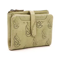 Portfele - Abbacino Mały portfel w wycinanej skórze, Zielony, Talla única - miniaturka - grafika 1