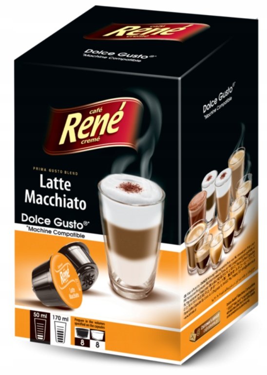 Kapsułki do Dolce Gusto Café René Dolce Gusto Latte Macchiato 16 szt.