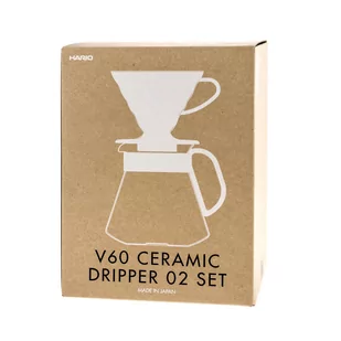 Hario Zestaw V60 Dripper & Pot White drip + serwer + filtry 8412-uniw - Zaparzacze i kawiarki - miniaturka - grafika 3