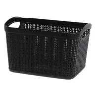 Pudła i pojemniki do przechowywania - Koszyk prostokątny L 6,6 l WILLOW czarny - miniaturka - grafika 1