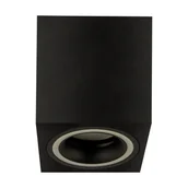 Lampy sufitowe - Ideus Minimalistyczna lampa nastropowa Indi D04048 czarna kostka pokojowa - miniaturka - grafika 1