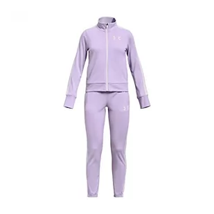 Under Armour Girls Two Piece Sets Girls' Ua Knit Track Suit, Nebula Purple, 1363380-515, YXS - Odzież sportowa dziecięca - miniaturka - grafika 1