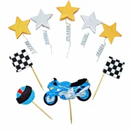 Dodatki do ciast w proszku - Motocykl Figurki Cukrowe Motor Na Tort 2D - miniaturka - grafika 1