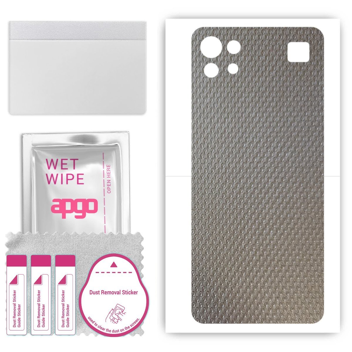 Folia naklejka skórka strukturalna na TYŁ do LG K92 5G - Aluminium krople - apgo SKINS