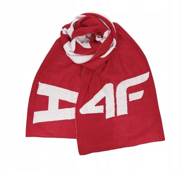 Szal Damski Jesień/Zima Czerwony 4F D4Z18-SZD202