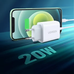 Ugreen ładowarka sieciowa USB Power Delivery 3.0 Quick Charge 4.0+ 20W 3A biały (60450) - Ładowarki do telefonów - miniaturka - grafika 3