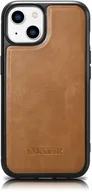 Etui i futerały do telefonów - iCarer Leather Oil Wax etui pokryte naturalną skórą do iPhone 14 Plus (kompatybilne z MagSafe) brązowy (WMI14220719-TN) - miniaturka - grafika 1