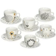 Serwisy do kawy i herbaty - Tognana Tognana Texture Goldy Komplet Filiżanek pojemność 200 ml 6 materiał porcelana kostna - miniaturka - grafika 1