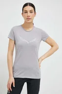 Koszulki sportowe damskie - Salewa t-shirt sportowy Solidlogo kolor szary - miniaturka - grafika 1