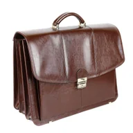 Torebki damskie - 526 Teczka męska 3-komorowa-jasny brąz KEMER - miniaturka - grafika 1