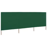 Markizy - vidaXL Parawan 3-skrzydłowy z tkaniny, 400 x 120 cm, zielony - miniaturka - grafika 1