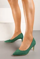 Czółenka - Zielone Klasyczne Czółenka na Szpilce Ovirissa - miniaturka - grafika 1