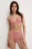 Biustonosze - Tommy Hilfiger biustonosz kolor różowy koronkowy gładki UW0UW05242 - miniaturka - grafika 1