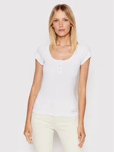 Guess Bluzka W2YP24 KBCO2 Biały Slim Fit - Bluzki damskie - miniaturka - grafika 1