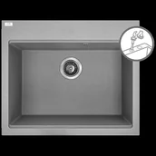 Zlewozmywaki - Zlewozmywak Laveo LAVEO Tau SBT_5106 zlewozmywak Szary 1-komorowy - miniaturka - grafika 1