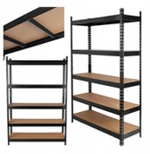 Szafy i regały magazynowe - Regał magazynowy czarny 180x40x120cm 280kg wzmocniony 1 - miniaturka - grafika 1