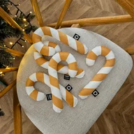 Poduszki dekoracyjne - Poduszka mini XMAS wzór XM18 | Musztardowa laska cukrowa 5 sztuk - miniaturka - grafika 1
