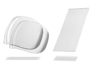 Spawarki - PARKSIDE® Zestaw zapasowych szybek do przyłbicy spawalniczej PSES 3 A1, 3 elementy (Do przyłbicy spawalniczej ze wzorem w płomienie) - miniaturka - grafika 1