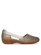 Półbuty damskie - Rieker Półbuty CEO-41351-90 Beżowy - miniaturka - grafika 1