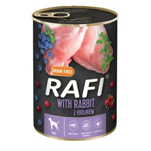 Rafi z królikiem, borówką i żurawiną 400 g - Mokra karma dla psów - miniaturka - grafika 1