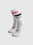 Skarpetki dla dzieci - 4F Skarpetki długie (2-pack) dziewczęce - multikolor 38-40 - miniaturka - grafika 1