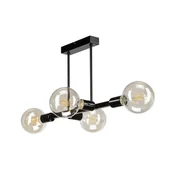Lampy sufitowe - Euluna Lampa sufitowa Eliza, 4-punktowa, czarna - miniaturka - grafika 1