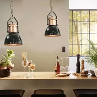 Lampy sufitowe - vidaXL Lampy sufitowe, 2 szt., czarne, okrągłe, E27 - miniaturka - grafika 1