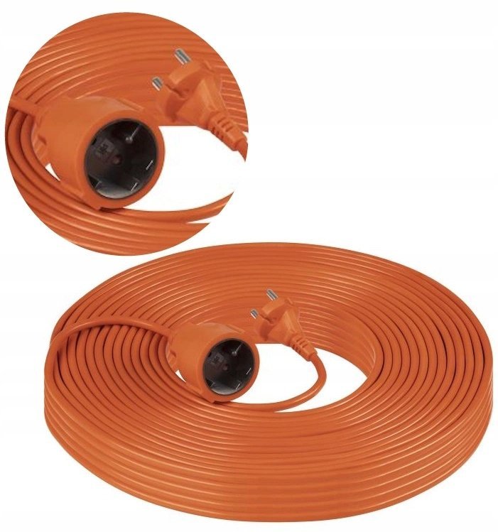 Virone Przedłużacz Pojedynczy Ogrodowy PVC H05VV-F 2x1,5mm² długość 50m