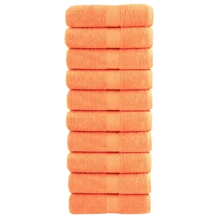 vidaXL Ręczniczki premium SOLUND, 10 szt., pomarańczowe, 30x50 cm - Ręczniki - miniaturka - grafika 1