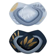 Smoczki uspokajające - CANPOL BABIES Smoczek silikonowy symetryczny Light touch 6-18m GOLD 2szt. - miniaturka - grafika 1