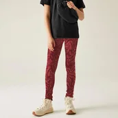 Spodnie i spodenki dla dziewczynek - Regatta Legginsy dziecięce ocieplane Barlia Winter Czerwony we wzór, Rozmiar: 164 cm - miniaturka - grafika 1