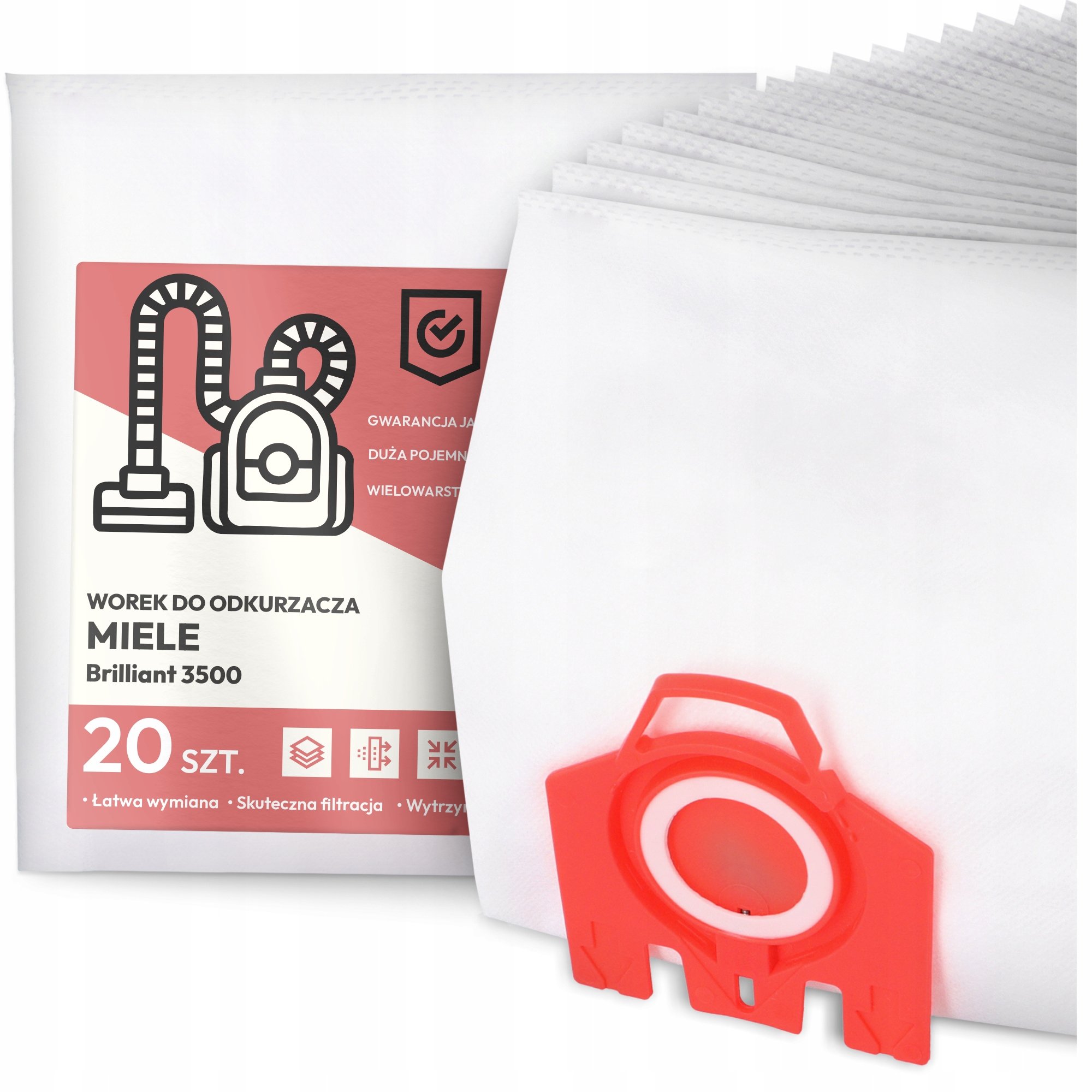 20x Worek do Odkurzacza Miele Brilliant 3500 Pojemny Duży Torba Worki G9