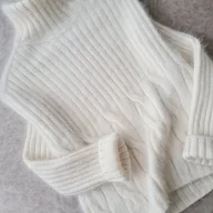 Swetry damskie - TEMU Elegancki damski sweter z długim rękawem i wysokim dekoltem - Miękki sweter wkładany przez głowę z falbanką, stylowy strój na biuro i imprezę, - miniaturka - grafika 1