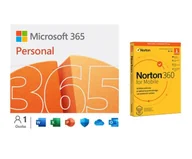 Programy biurowe - Microsoft 365 Personal + Norton 360 Mobile - miniaturka - grafika 1