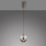 Lampy sufitowe - PURE Lampa wisząca designerska Infinity, możliwość ściemniania, brązowy / mosiężny, salon / jadalnia, szkło - miniaturka - grafika 1