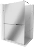 Ścianki i drzwi prysznicowe - Mexen Kioto+ ścianka prysznicowa z półką Walk-in 120 x 200 cm, lustro, chrom - 800-120-121-01-50 - miniaturka - grafika 1