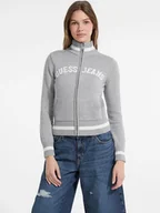 Swetry damskie - Guess Jeans Sweter 177473 Szary Classic Fit - miniaturka - grafika 1