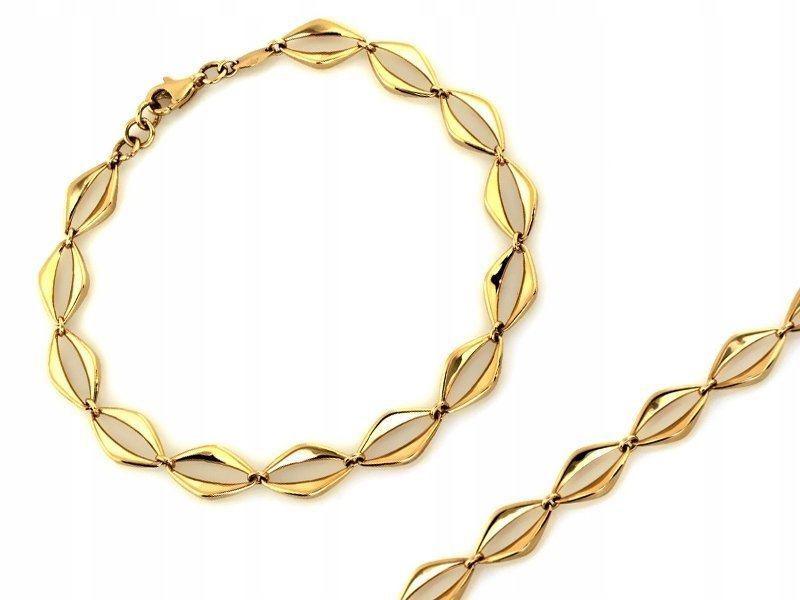 Bransoletka żółtego złota 375 9k 3.27g dla kobiety rozmiar 19 elegancka